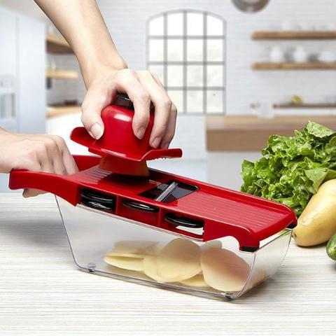 Vegetable Mandoline Slicer With Six Stainless Steel Blades-KITCHEN-Pickled Peppa